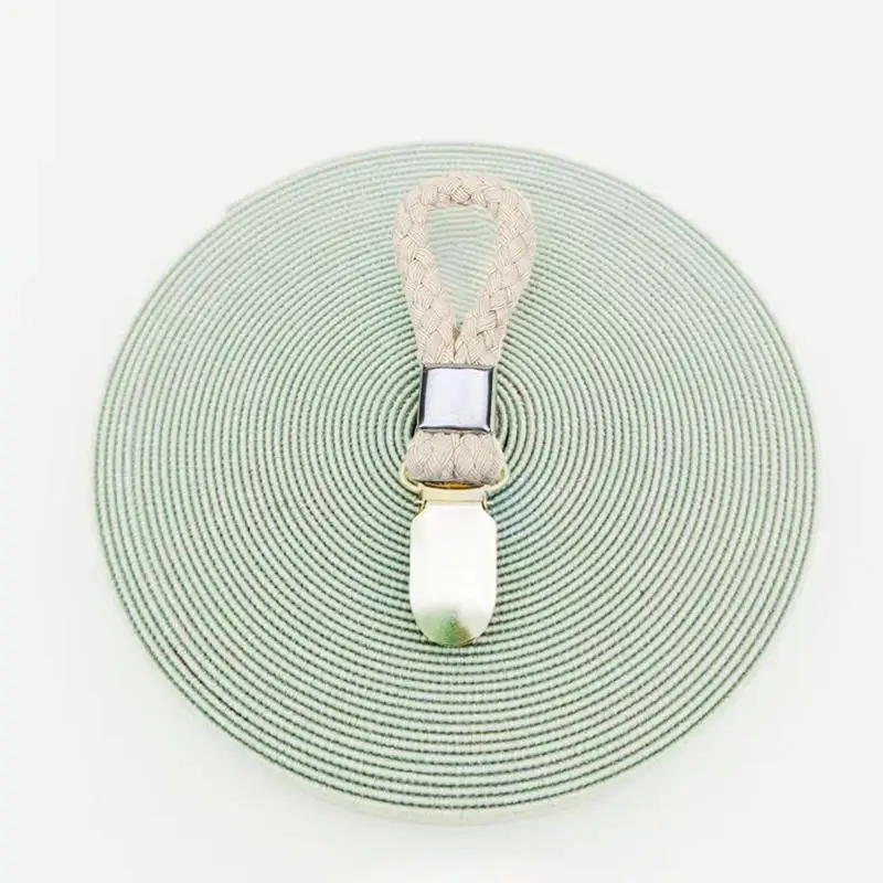 1/2PCS 욕실 수건 클립 땋은 다용도 천 걸이 욕실 면 루프 수건 클립 금속 클램프 주방 가정용 보관함