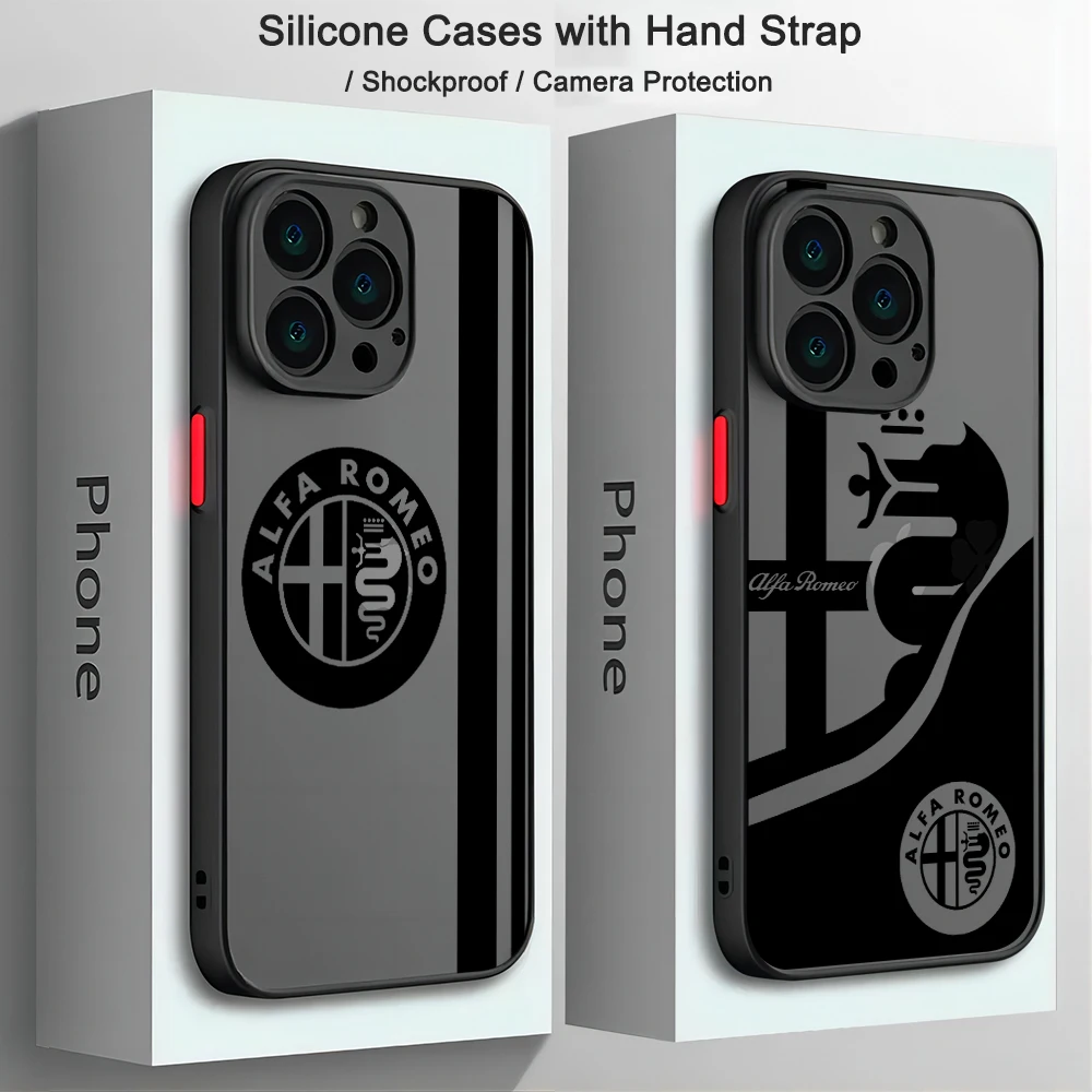 Custodia Per Telefono Italia Sport Car Alfa Romeo Per Samsung S23 S22 S21 S20 S10 Fe Note20 Note10 Plus Ultra Lite 5G Opaco Trasparente