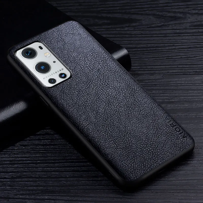 Luxury Business Retro Litchi Pattern Leather Phone Case