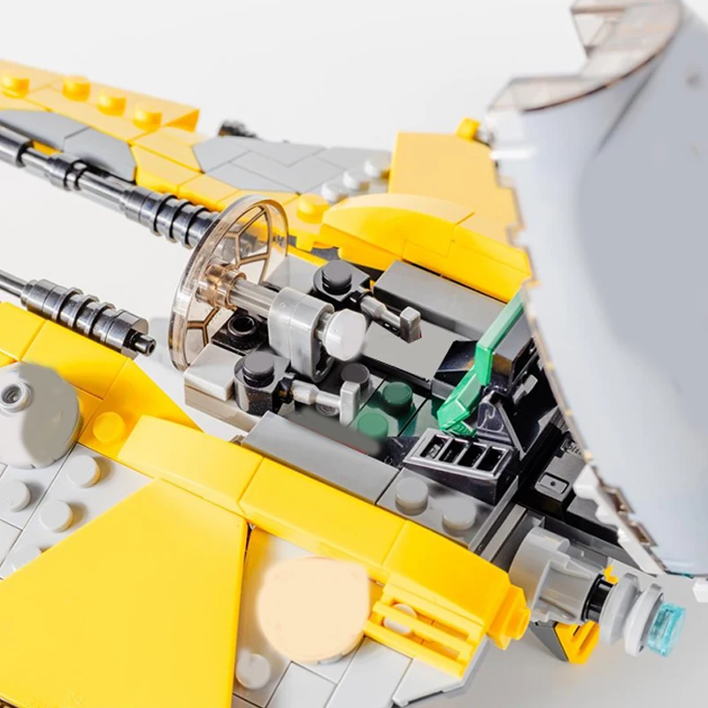 새로운 360 PCS MOC 스타 배틀 옐로우 인터스텔라 인터셉터 모델 빌딩 블록 벽돌 크리 에이 티브 조립 교육 장난감 선물