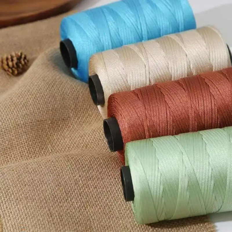 250g 2.5mm Summer Crochet Yarn Handmade Ice Silk Thread for DIY Crocheting Bag Shoes Hats Flat Hollow Knitting Yarns Supplies 3