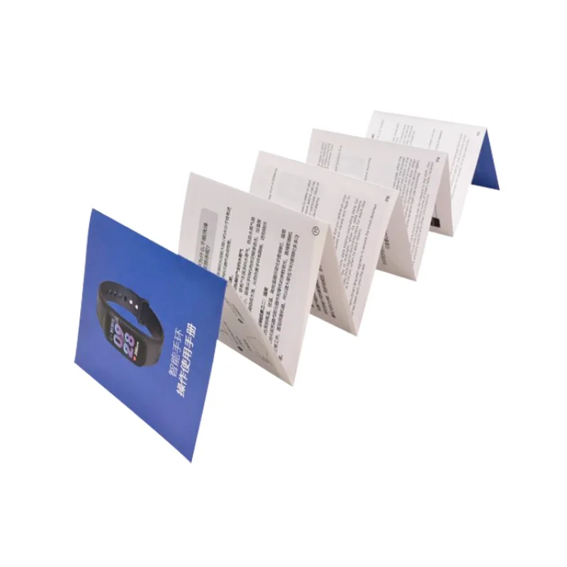 Customized product.Custom paper printed instruction folding leaflet die cut brochure manual