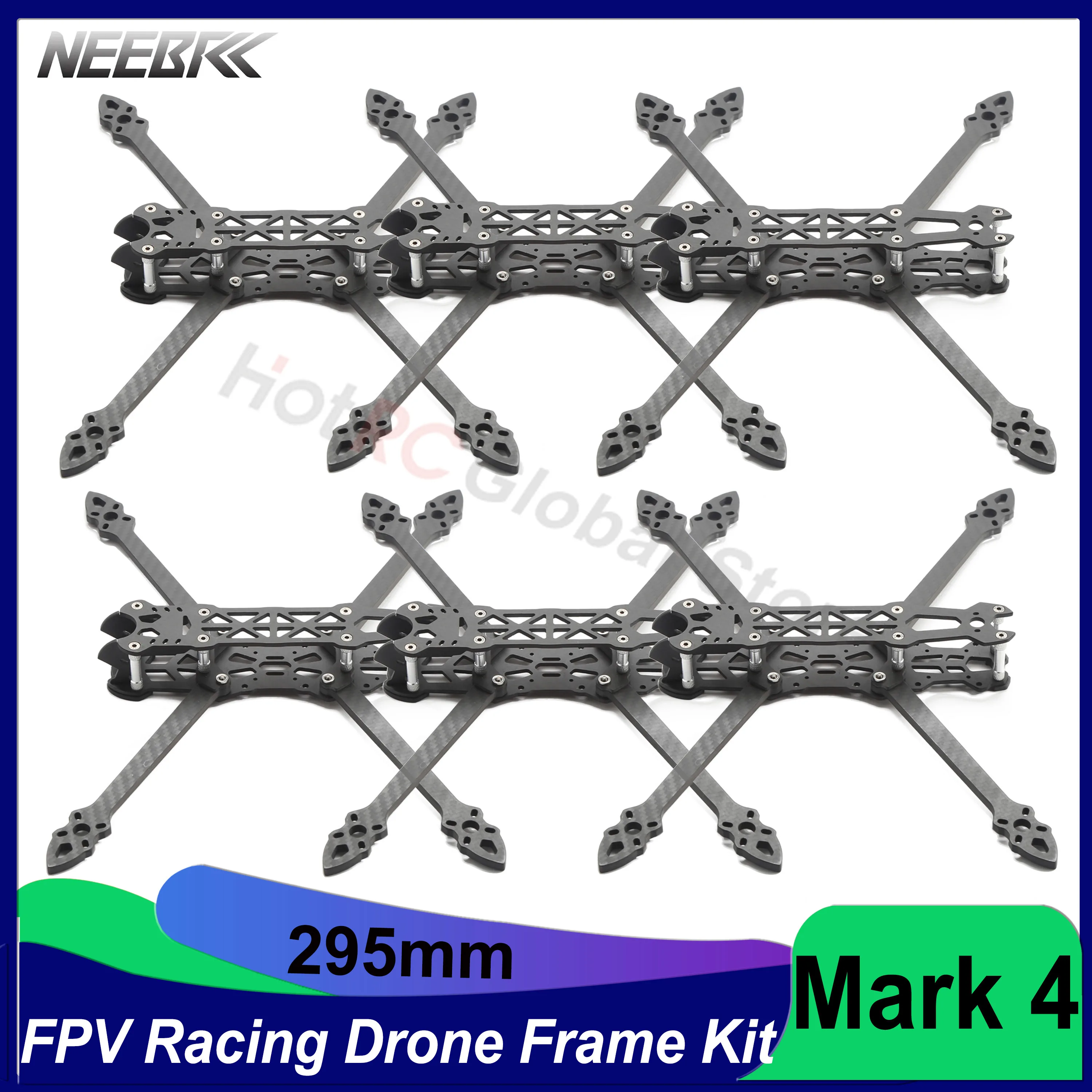 

Mark4 7inch 295mm Carbon Fiber 5mm Arm Frame Kit for Mark 4 FPV RC Racing Drone Quadcopter Freestyle RC Plane DIY Parts