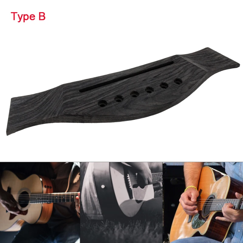 Guitar Bridge Pad 6 String Guitar Part Wood Acoustic 1 PC