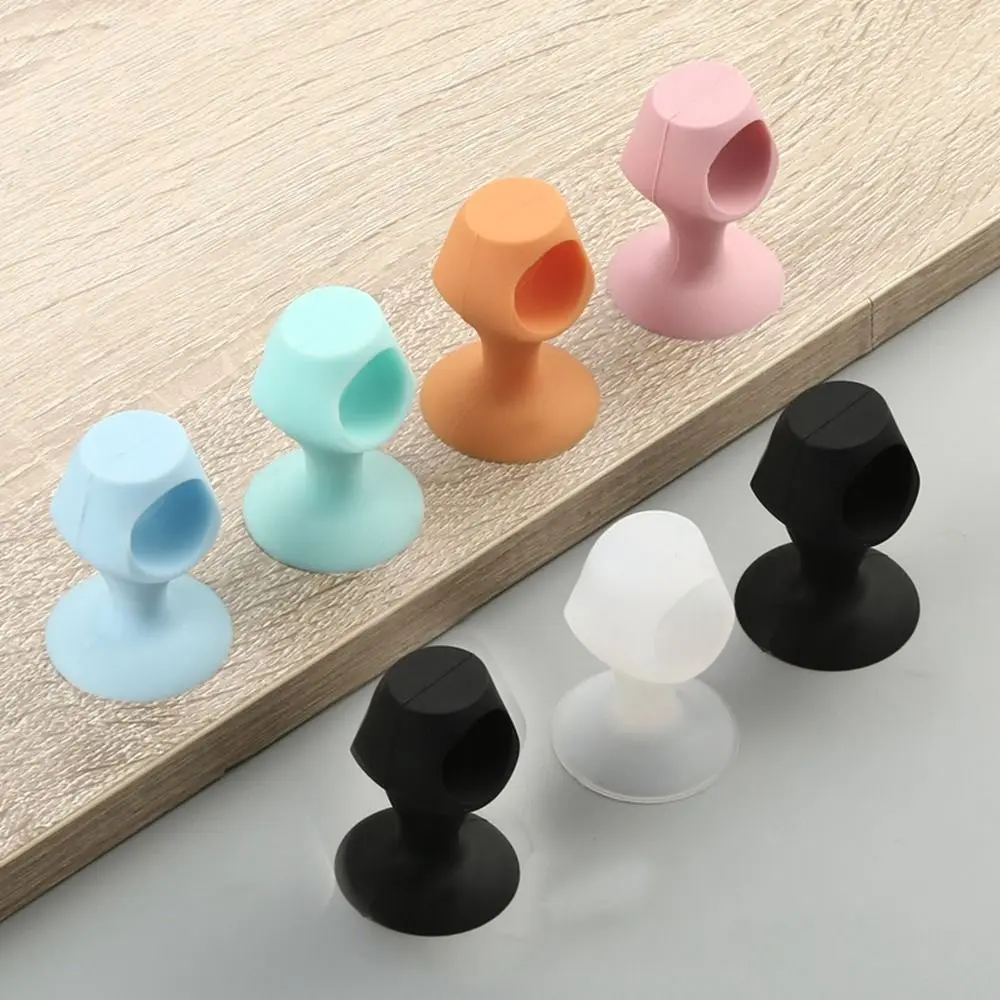Suction Cup Silicone Door Stopper Color Anti Collision Mute Door Handle Crash Pad Furniture Wall Protector Hardware