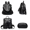 Brand Vintage Women Backpack Leather Backpacks School Bags for Teenage Girls Multifunction Shoulder Bags Ladies Travel Backpack 4