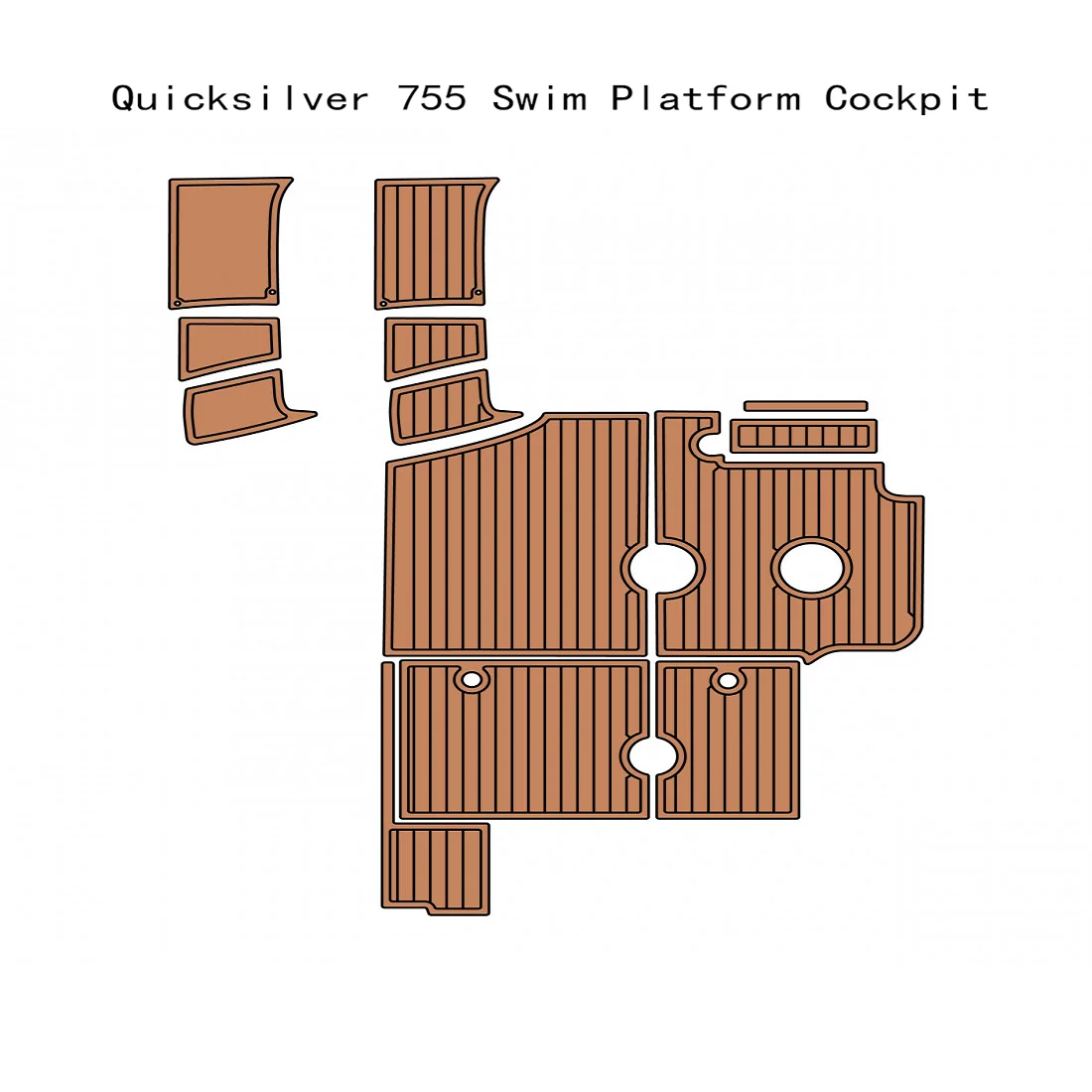 

Quicksilver 755, платформа для плавания, лодка-кабина, напольная подушка из искусственного тика EVA