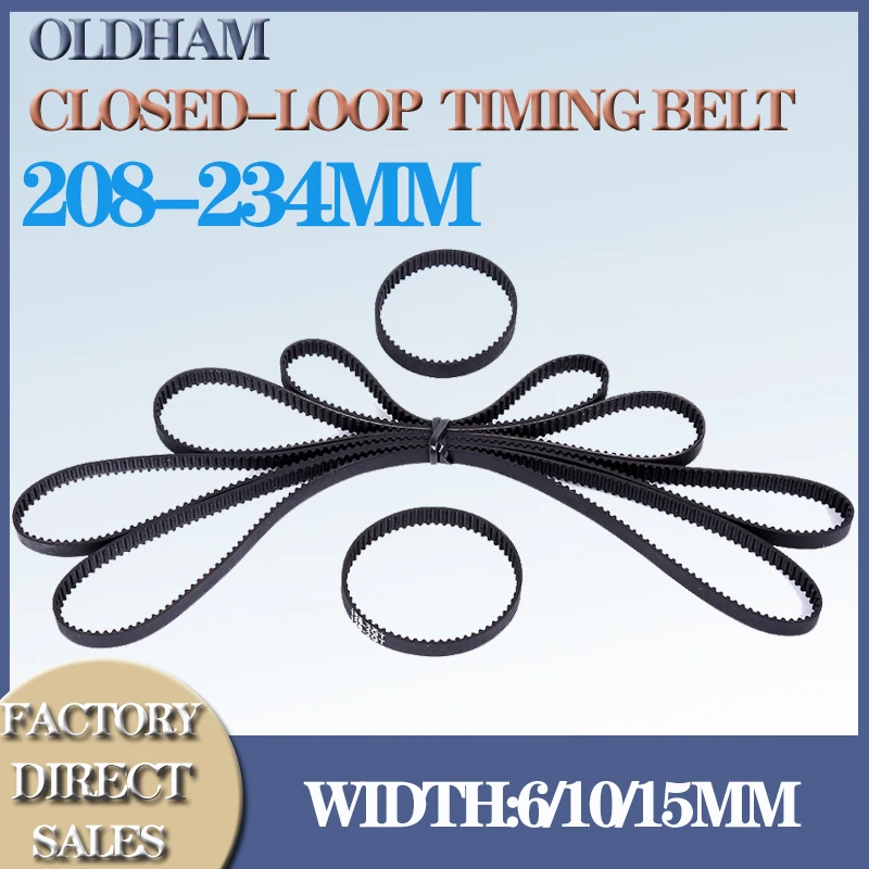 

GT2 Closed Loop Timing Belt Rubber 2GT 6mm208 210 212 214 216 218 220 222 224 226 228 230 232 234mm Synchronous3D Printer Parts