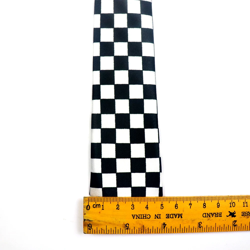 Narrow Polyester Simple Neckties For Men Women Skinny Slim Lazy Ties Kids Students Casual Shirt Carvat Checkered Ties Gift woven necktie,necktie set