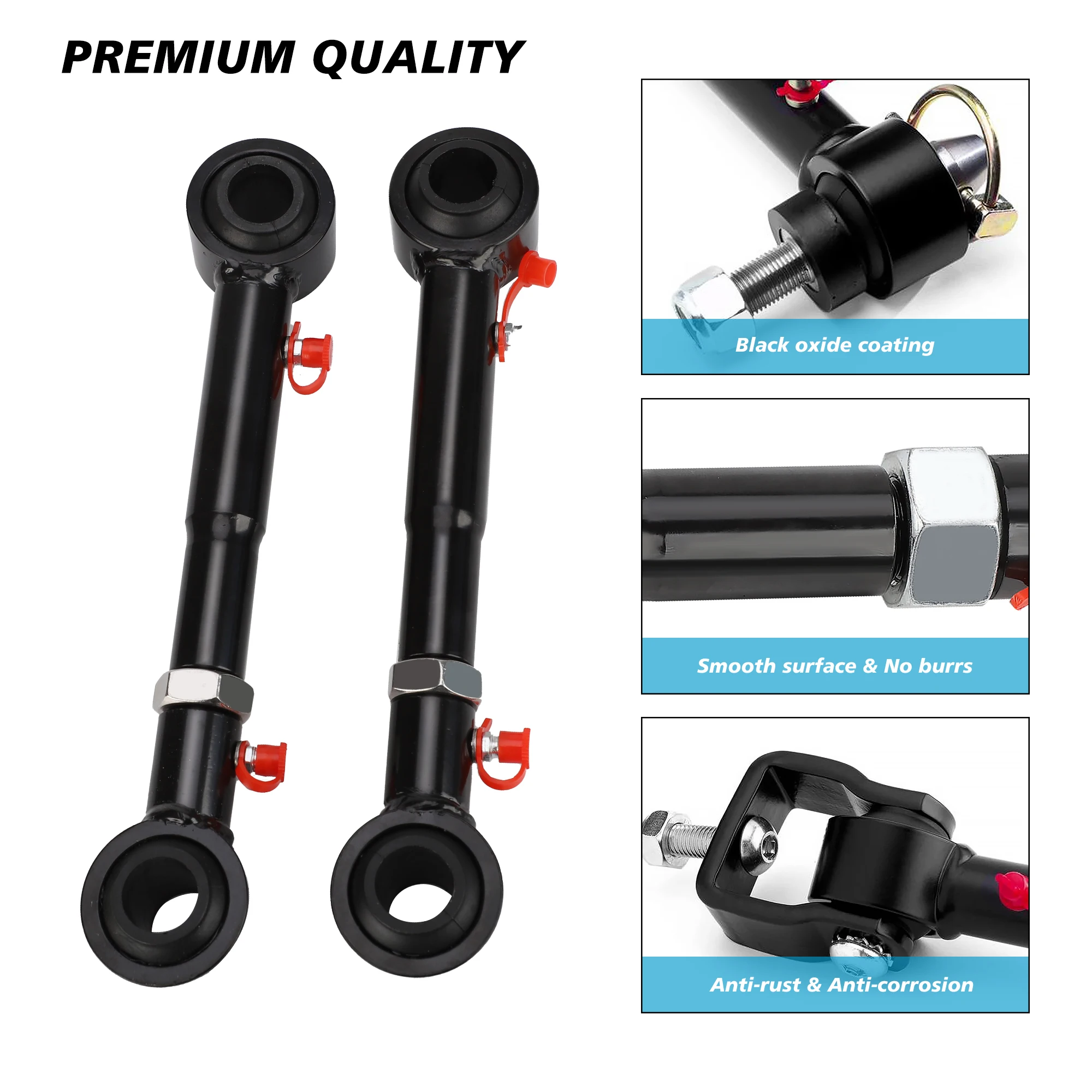 Front Swaybar Quicker Disconnect System Simple Install Adjustable Front Sway Bar Disconnects for Wrangler TJ JKS 1997 To 2006
