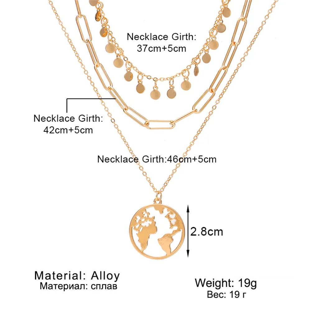 FNIO 2022 Fashion New Chunky Chain Necklace Women Simple Chain Pendant Necklace For Women Jewelry Gift