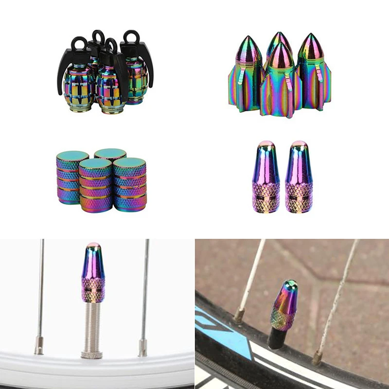 Chameleon Bike Presta Valve Cap Set - Aluminum Dust Cover