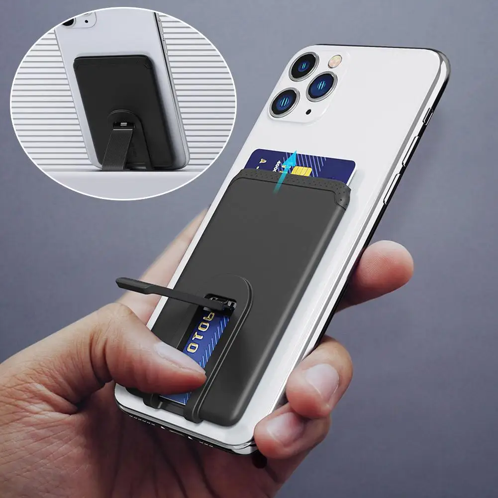 Silicone Adhesive Phone Pocket and Stand with Fashionable Design
