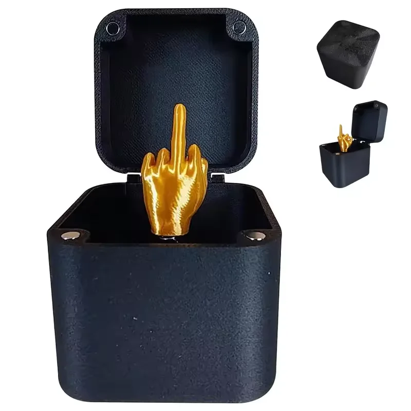 Christmas Interesting Prank Gift Middle Finger In Box Christmas Box Funny Creative Gifts Office Desk Decoration Home Decoration christmas prank gift