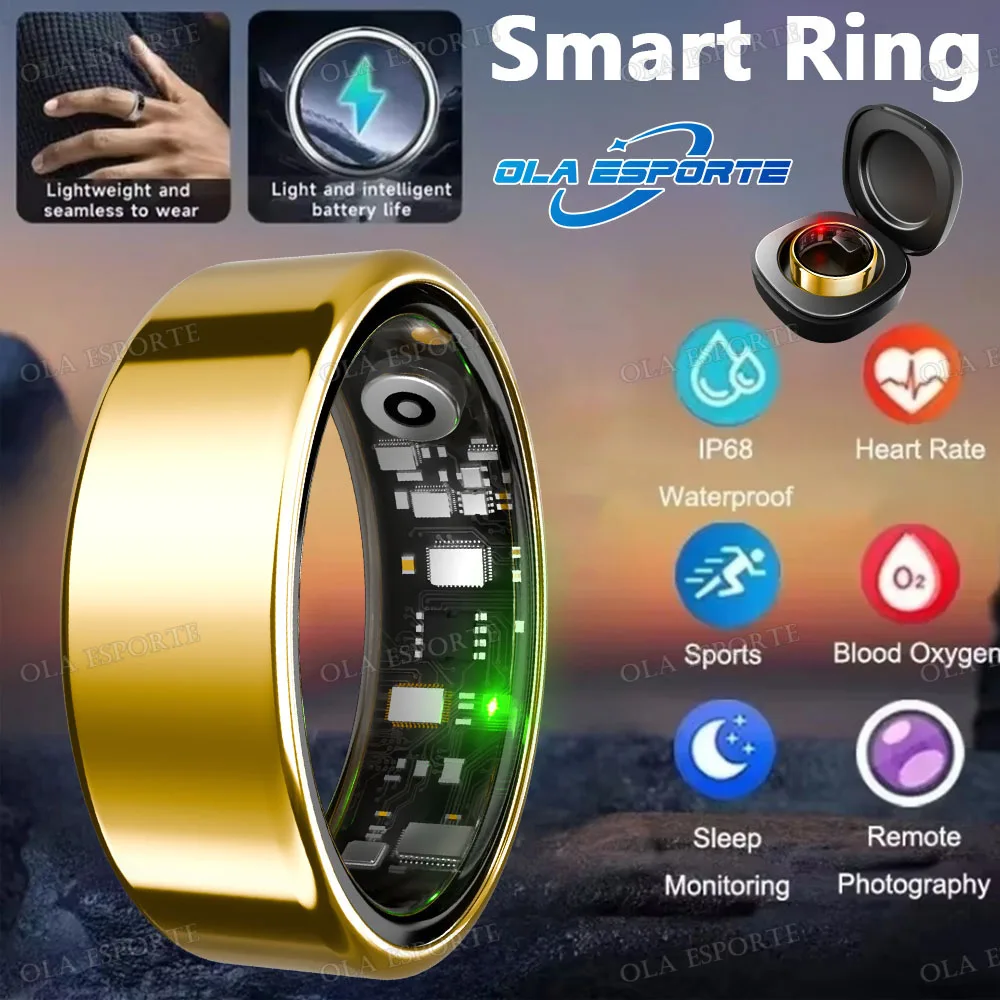2025 New Smart Ring Heart Rate Blood Pressure Sleep Monitoring Motion ...