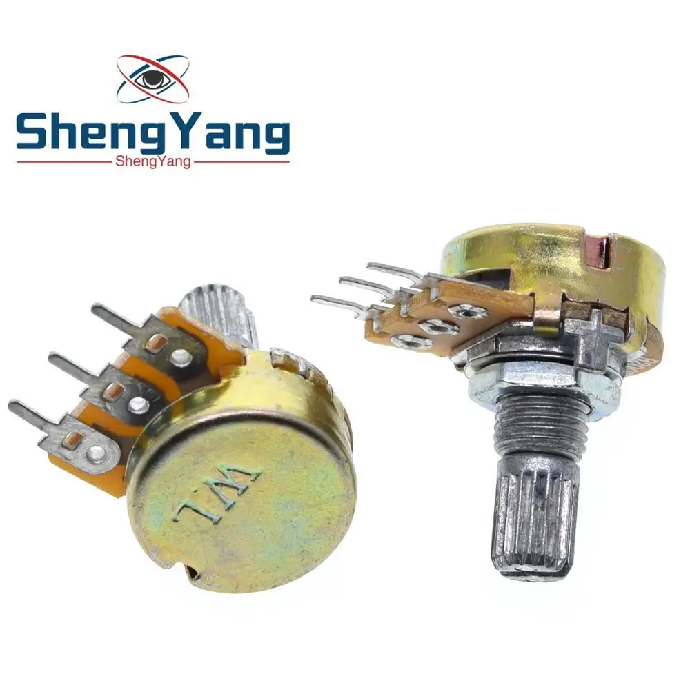 Multiturn Linear Rotary Trimmer Potentiometer Kit 5PCS stereo/pa/sealing potentiometer WH148 B1k B2k B5k B10k B20k B50k B100k B250k B500k B1M 15mm 3pins
