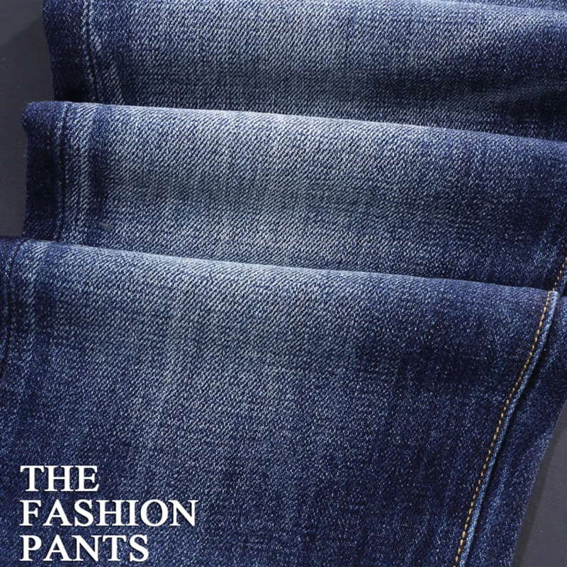 Men's Fashion Designer Jeans High Quality Retro Blue Slim Fit Split Jeans Men's Retro Pants Italian Style Brand Pants Hombre
