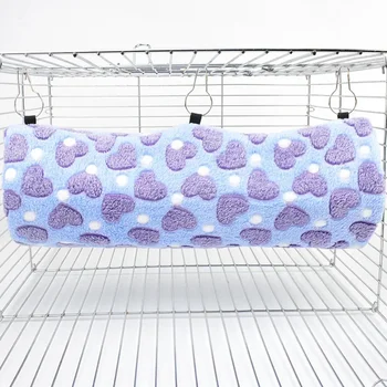 Hamster Tunnel Hammock Warm Sugar Glider Bed for Small Animal Ferret Squirrel Swing Nest Plush Tunnel Guinea Pig Accessories 3