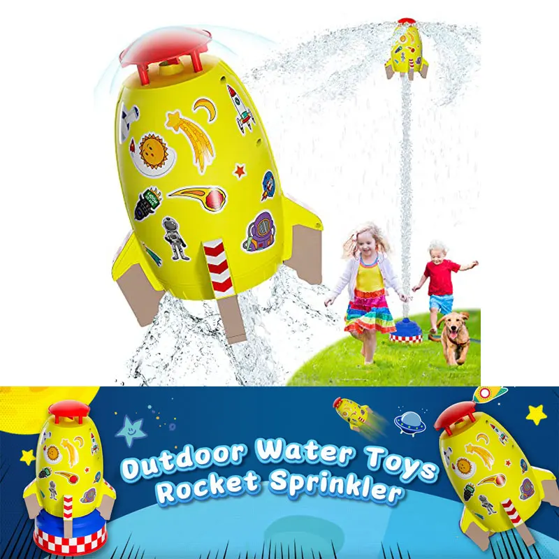 Summer Rocket Launcher Toys Outdoor Rocket Water Pressure Lift Sprinkler Toy Fun Interaction In Garden Lawn Water Spray for Kids