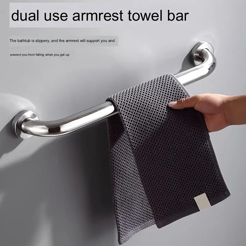 Description Picture 3 of itemBathroom Tub Toilet Handrail Grab Bar Stainless Steel 30/40/50cm Anti Slip Shower Safety Support Handle Towel Rack Accessories