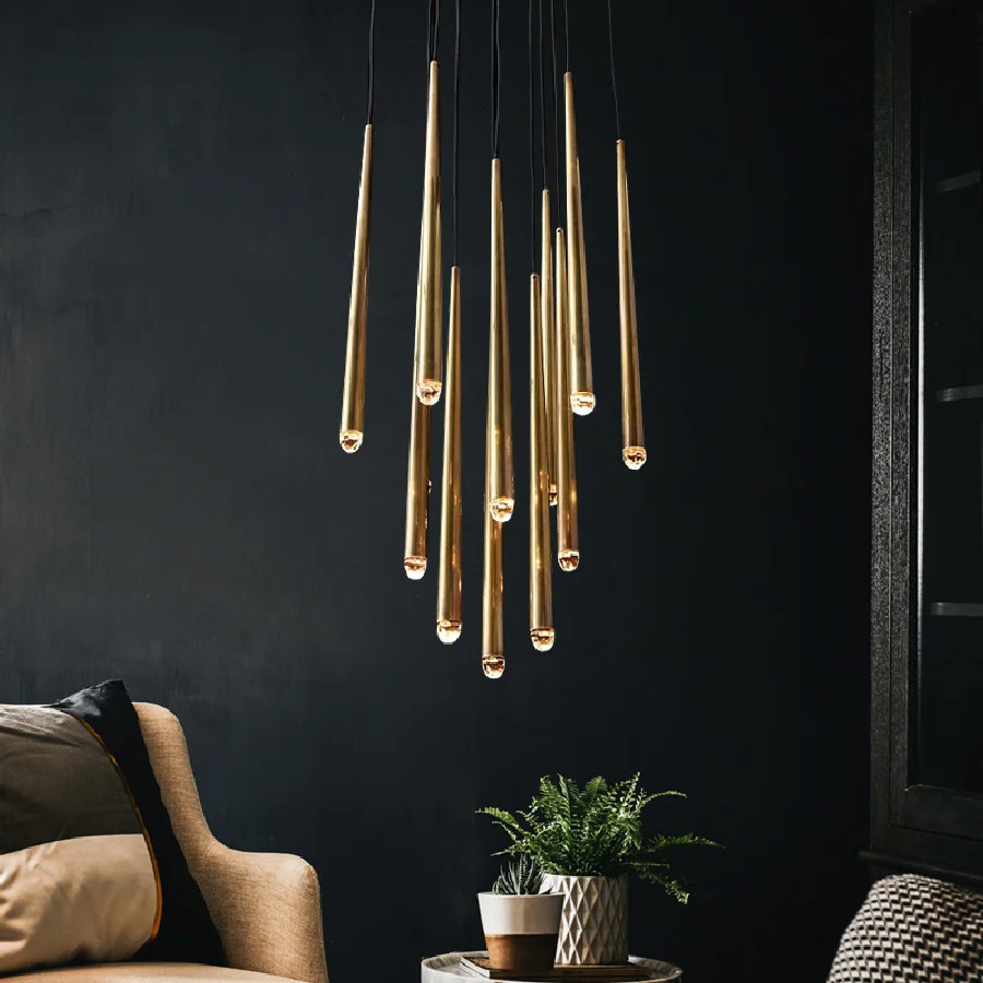 

Modern Vintage Villa Staircase Led Chandelier Crystal Luxury Chandelier In Living Room, Stairwell, Dining Room, Hotel Lobby