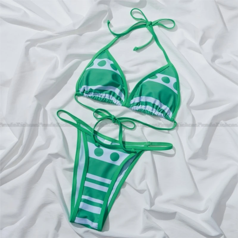 

Anime Cartoon Printing Swimsuit Bikini Nami Cosplay Costume Women Sexy Summer Swimwear Outfits Pants Halloween Party Suit