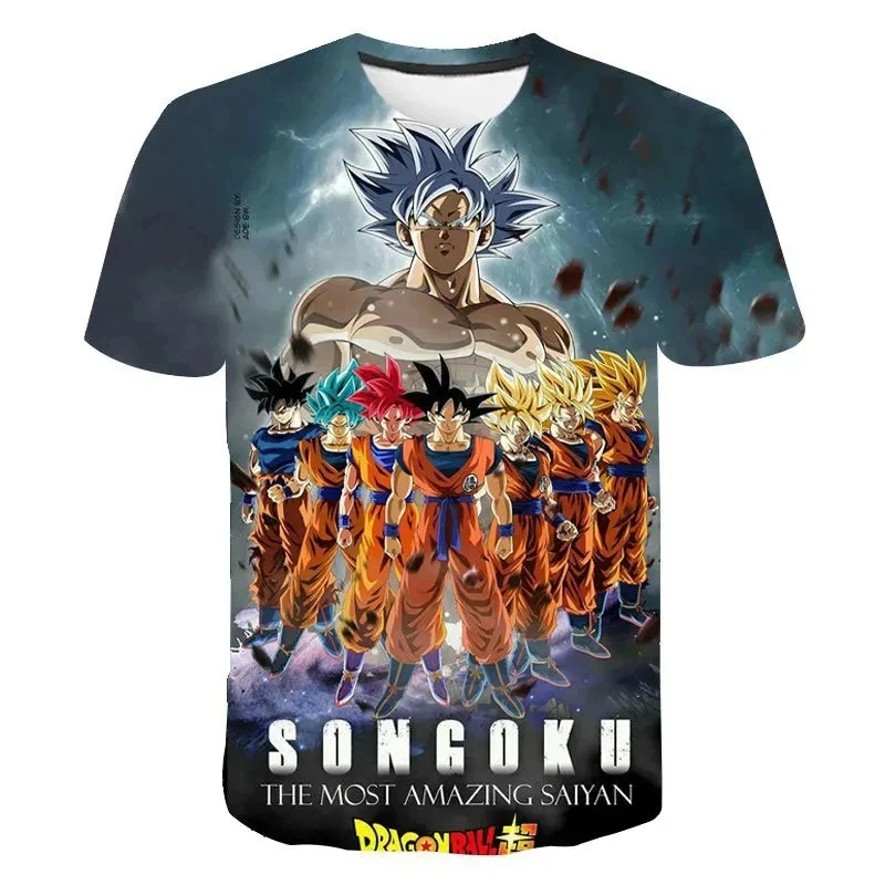 Goku Character Printed Round Neck Short Sleeve T Shirt main image 1