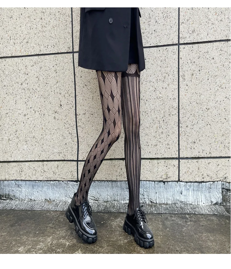 Description Picture 6 of itemWomen Sexy Fishnet Tights Lolita Lace Stockings Stars Rose Spider Skull Moon Butterfly Jacquard Pantyhose Socks Erotic Lingerie