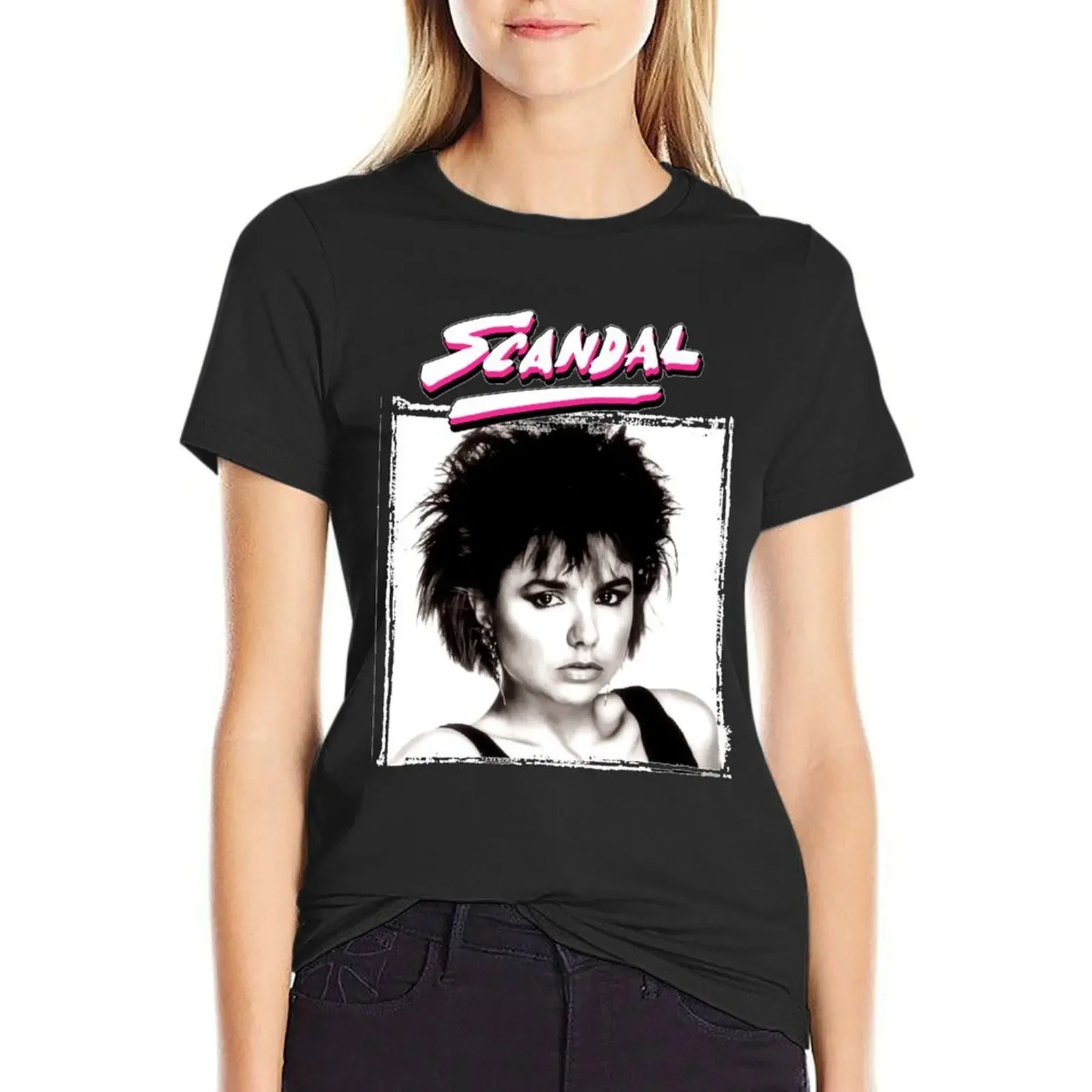 

Scandal band T-shirt female summer clothes korean fashion luxury designer clothing Women
