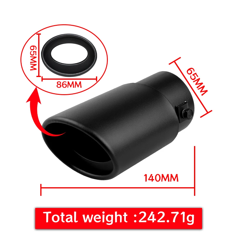 2.5" Car Exhaust Muffler Tip Rear Tail Pipes