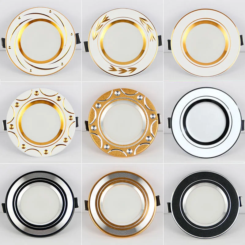 

Living room downlight led embedded 7.5 hole 5W three color dimming household ceiling lamp spotlight hole lamp