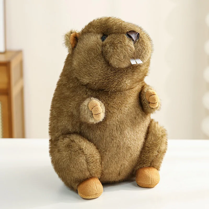 Kawaii Handmade Soft Groundhog Doll Stuffed Plush Toy Cartoon Anime Cute Children's Birthday Gift All Saints'Day Present