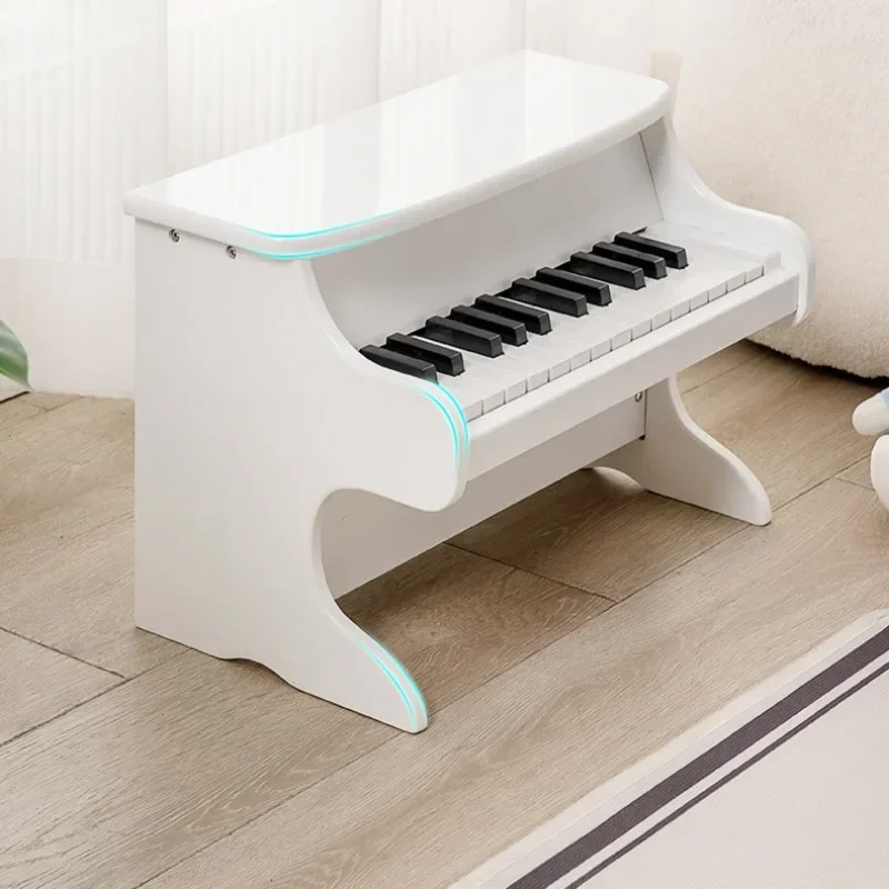 Wooden Children's Electronic Organ Piano Unique Design Beginners 25-key Upright Piano Learning Education Comfortable Toy