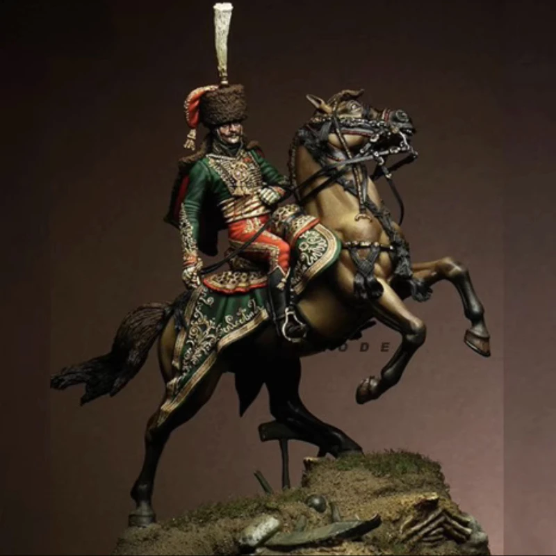 Napoleone Elite Cavalleria Resin Figure 1/24 Model Kit Non Verniciato Giocattoli Non Assemblati Spedizione Gratuita