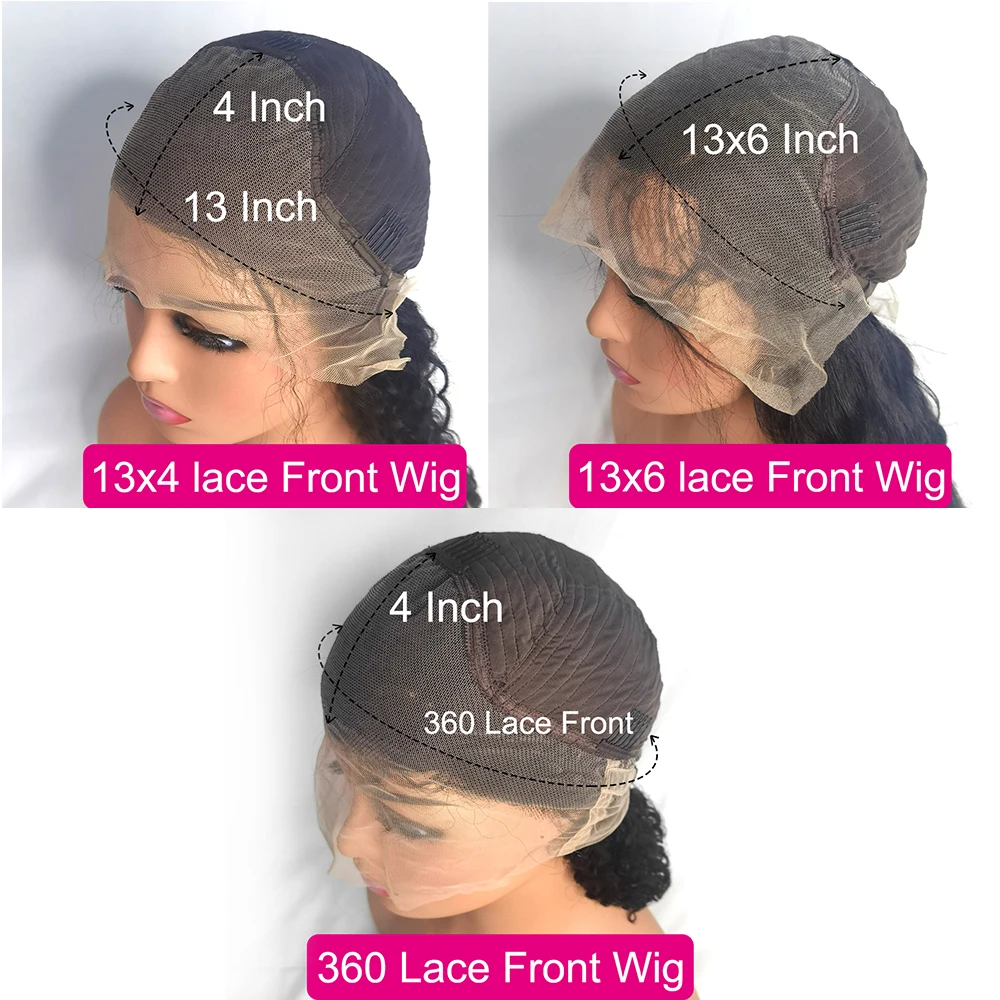 13x6 Deep Wave Frontal Wig  40 Inches Hd Lace Front Wig Curly Hair13x4 Water Wave Wig Preplucking For Black Brazilian Woman Hair 6