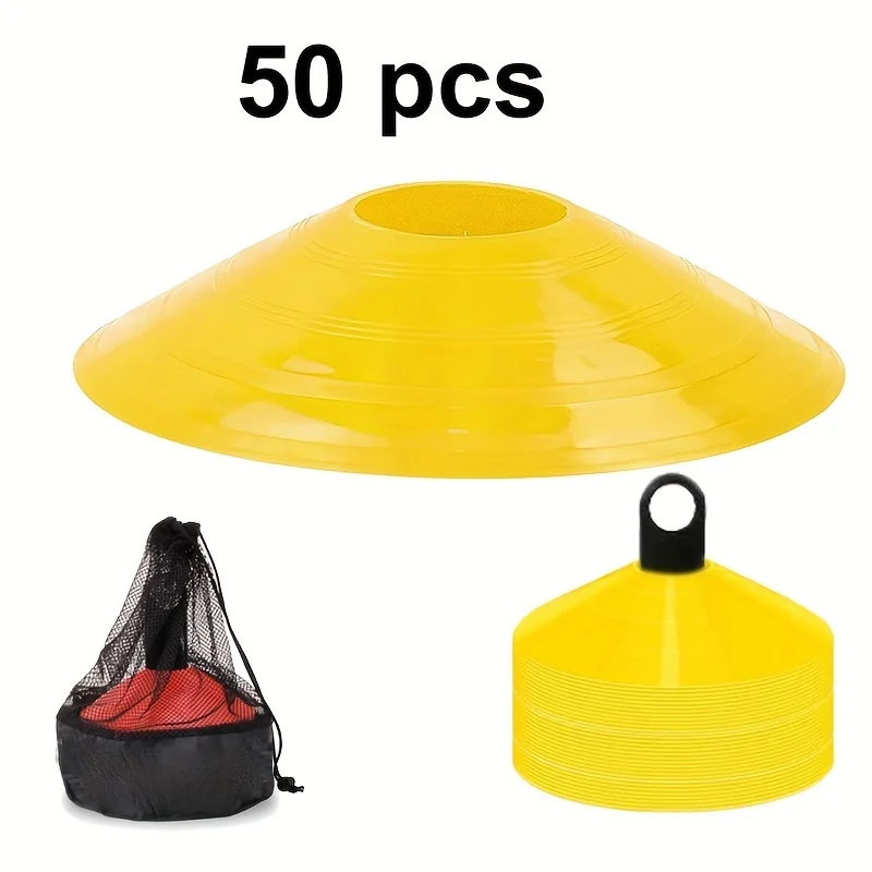 50pcs Thickened Soccer Cones With Carry Bag And Holder For Sports Training, Football, Basketball Practice Equipment Goal Socer