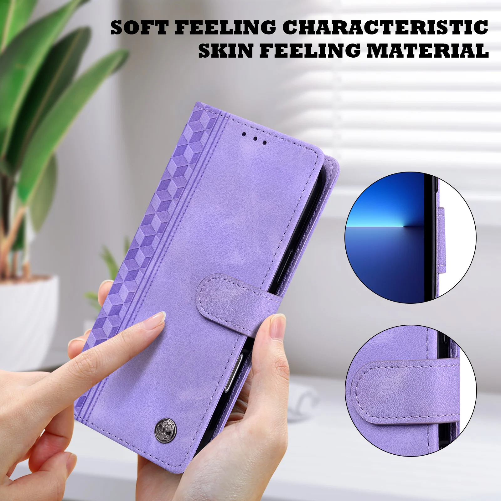Magnetische Flip Leder Brieftasche Fall Für Motorola Moto G04 G04S G05 G15 G10 G20 G30 G13 G23 G53 G14 G22 G31 41 G32 G34 35 G24 Power – Detail 11