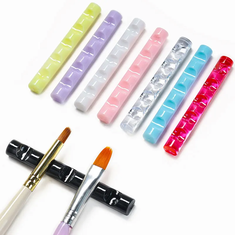 5 Grids Nail Brush Rack Shelf Organizer Colorful Pen Rest thumbnail 10