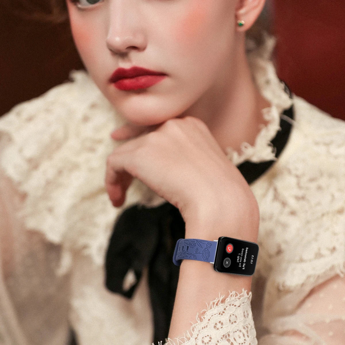 Floral Design Silicone Wristband