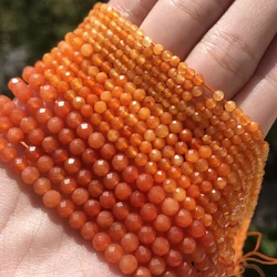 Natural Dark Blue Sapphire Stone Beads - Micro Faceted Round Loose Beads for Jewelry Making, Bracelet Crafting Supplies, 15 - Inch Strand (Red Aventurine)