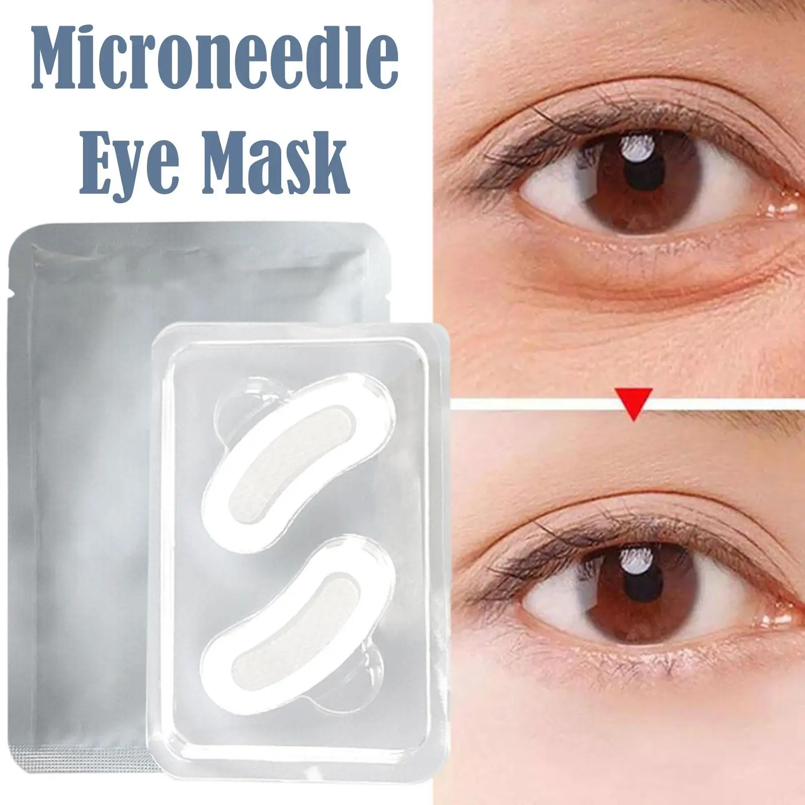 Microneedle Eye Mask 1/3/5Pairs 2200 Nano Soluble Applied Hyaluronic Acid To Improve Dark Eye Circles Care Skin Care Beauty