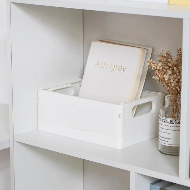 Folding Storage Boxes Basket Household Clutter Box Home Desktop Organizer Foldable Multi-functional Plastic Box Makeup Organizer - 5