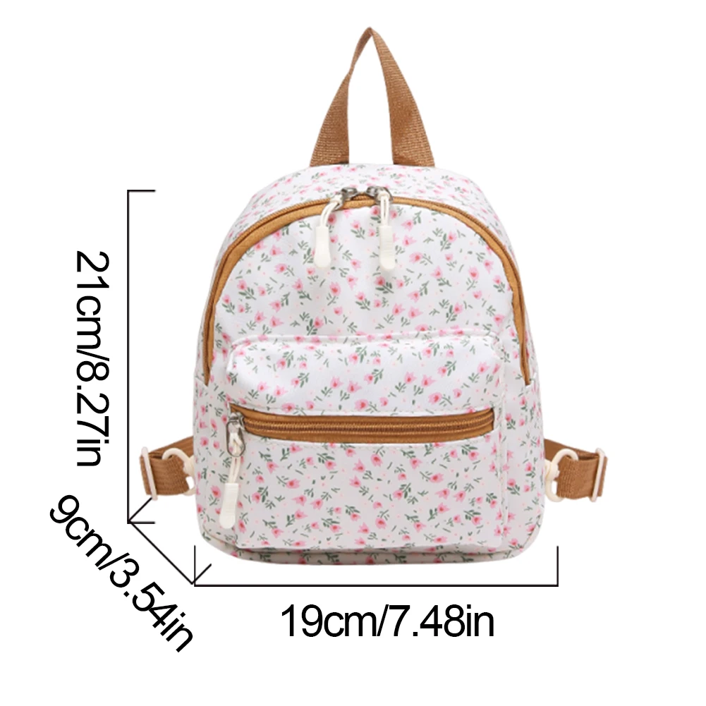 Floral Small Backpack Purse Travel Backpack Small Daypacks for Teens Girls Women Students 6