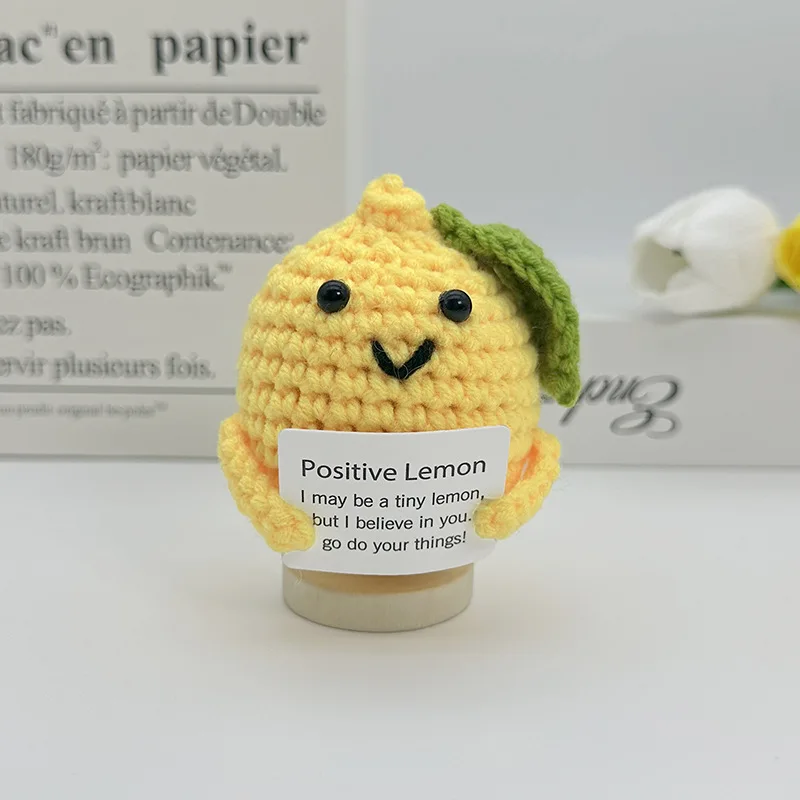 Funny Positive Crochet Sunshine Doll Desktop Ornament Handmade Cheer Emotional Support Positive Sun with Card Home Party Decor 13 S74423f77357040a09c511933ca1cf427l