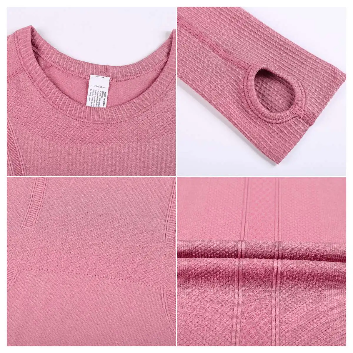 Women Yoga Seamless Top Long Sleeve Shirt Stretchy Workout Tops Sports Wear for Women Gym yoga top