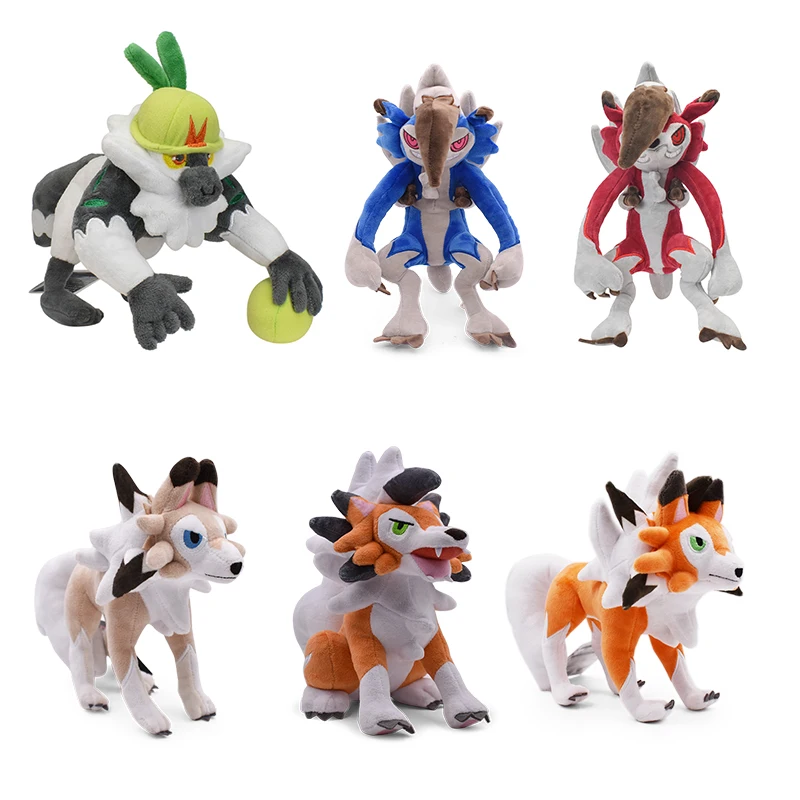 New Pokemon Anime Shiny Lycanroc Soft Plush Toy Kawaii Cartoon