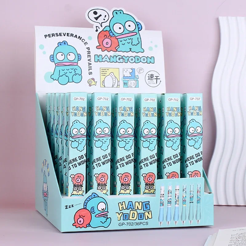 

36pcs New Sanrio Hangyodon Neutral Pen Blind Box Cartoon Cute Student Press Gel Pen Mystery Box Writing Pen Kids Gift