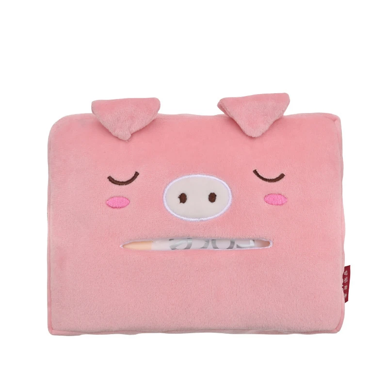 Car Tissue Box Cute Plush Animals Napkin Tissue Paper Holder Portable Drawer Box Car Styling Multi-function Supplies Women car tissue holder tissue box car interior accessories