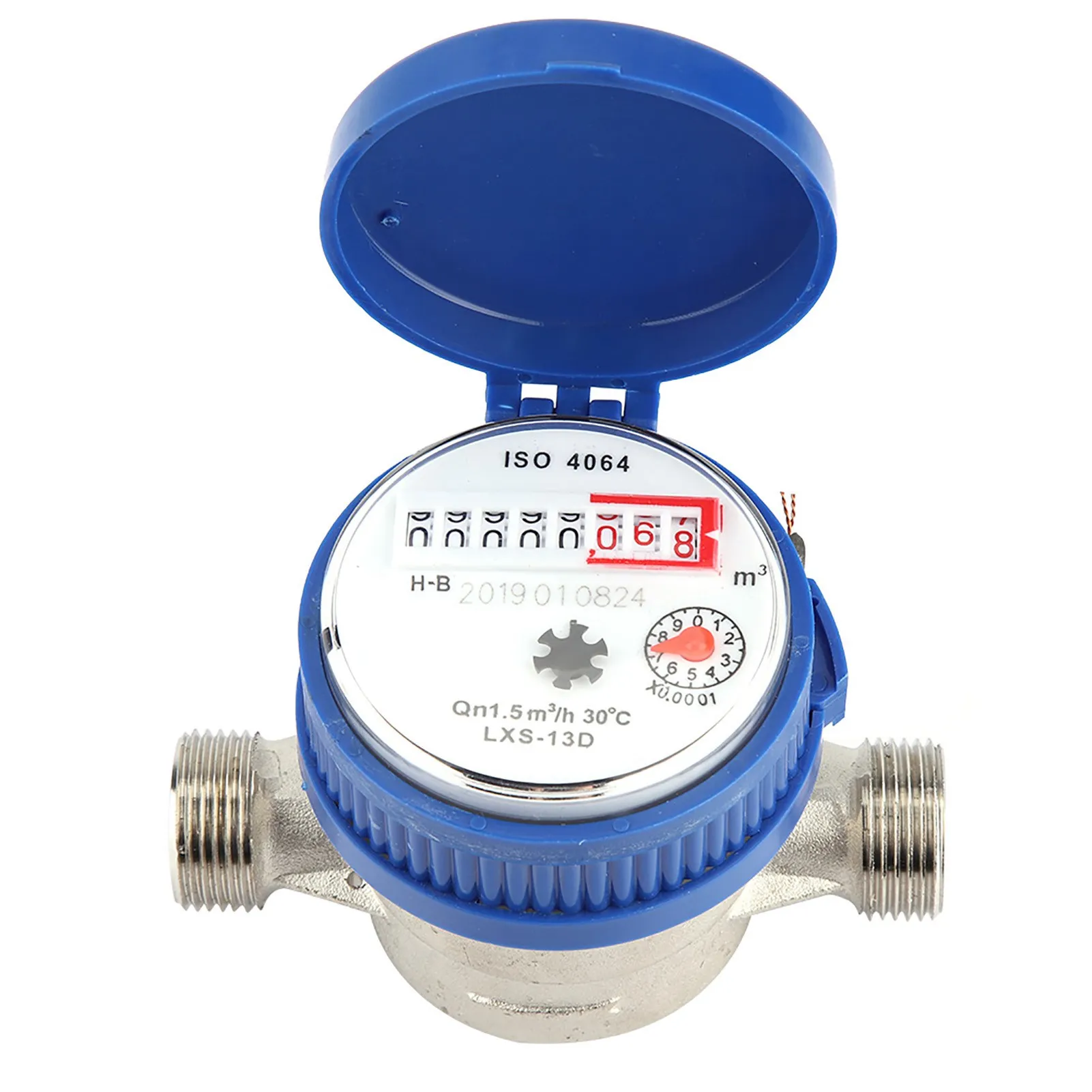 Copper Mechanical Water Meter 15mm 1/2 inch 1.5m3/h 0-40℃