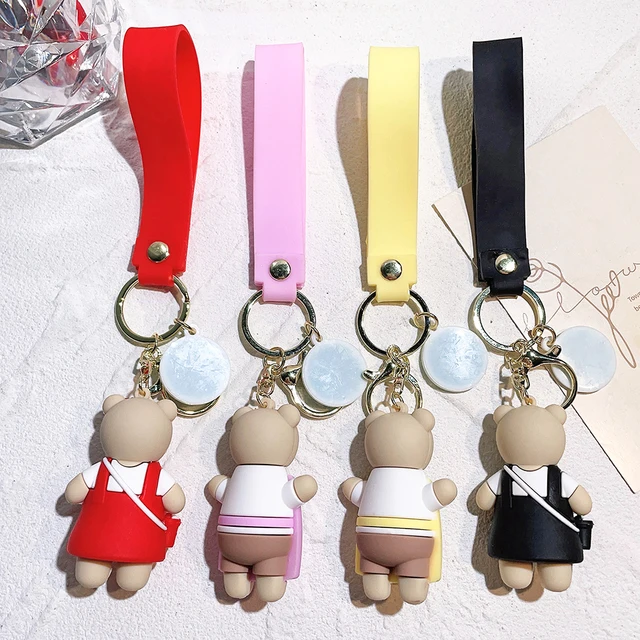 Starbucks Kawaii Pink Bear Silicone Keychain Cute Trendy Key Holder Fashion  Jewelry Keyring For Kid And Women Gifts Acccessories - Costumes Diy -  AliExpress